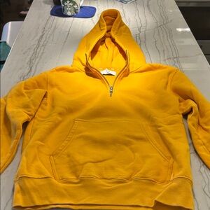 TNA Bright Yellow Zip-Up Sweater